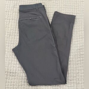 Lululemon Mens Dark Gray Commission Classic Fit Pant Warpstreme